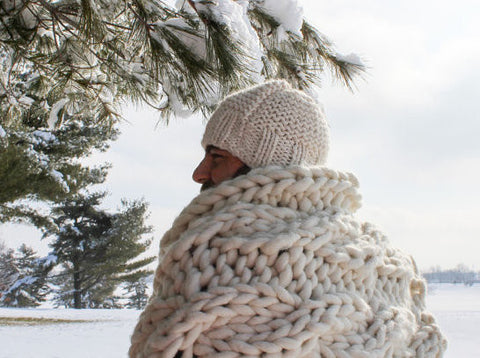 Luxurious Chunky Knit Blanket
